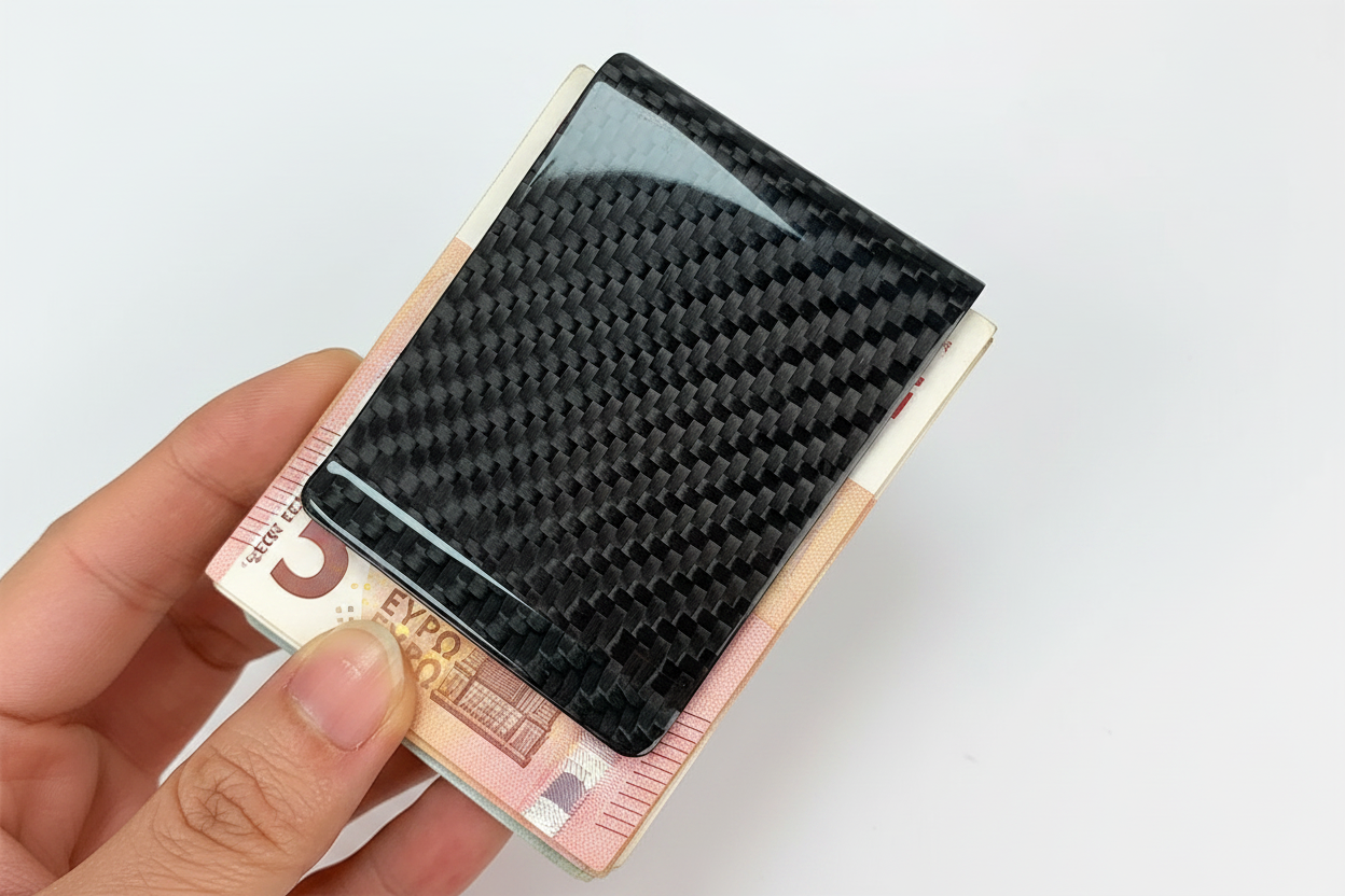 Pinces à billet / Porte carte "CARBON CARD" en véritable fibre de carbone
