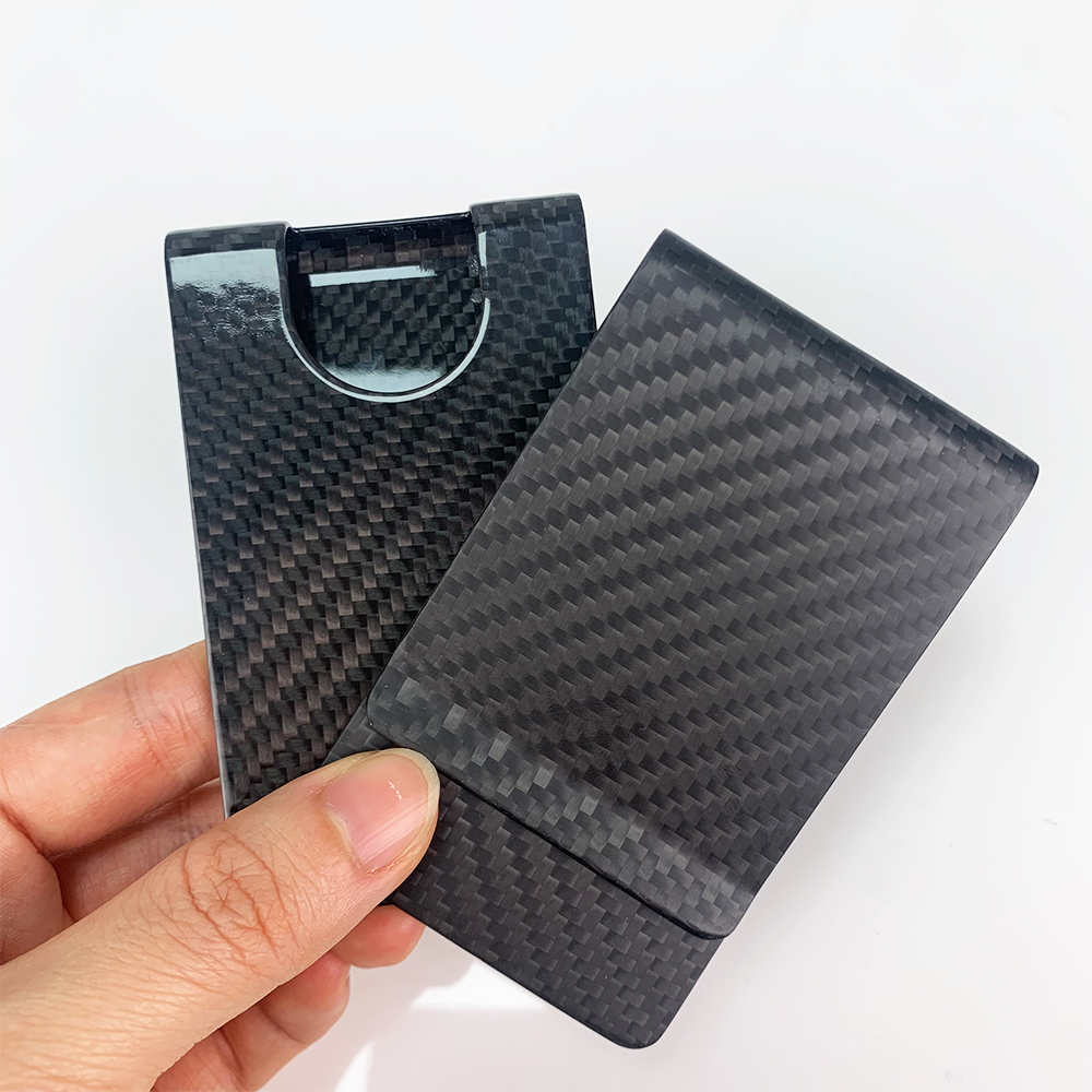 Pinces à billet / Porte carte "CARBON CARD" en véritable fibre de carbone