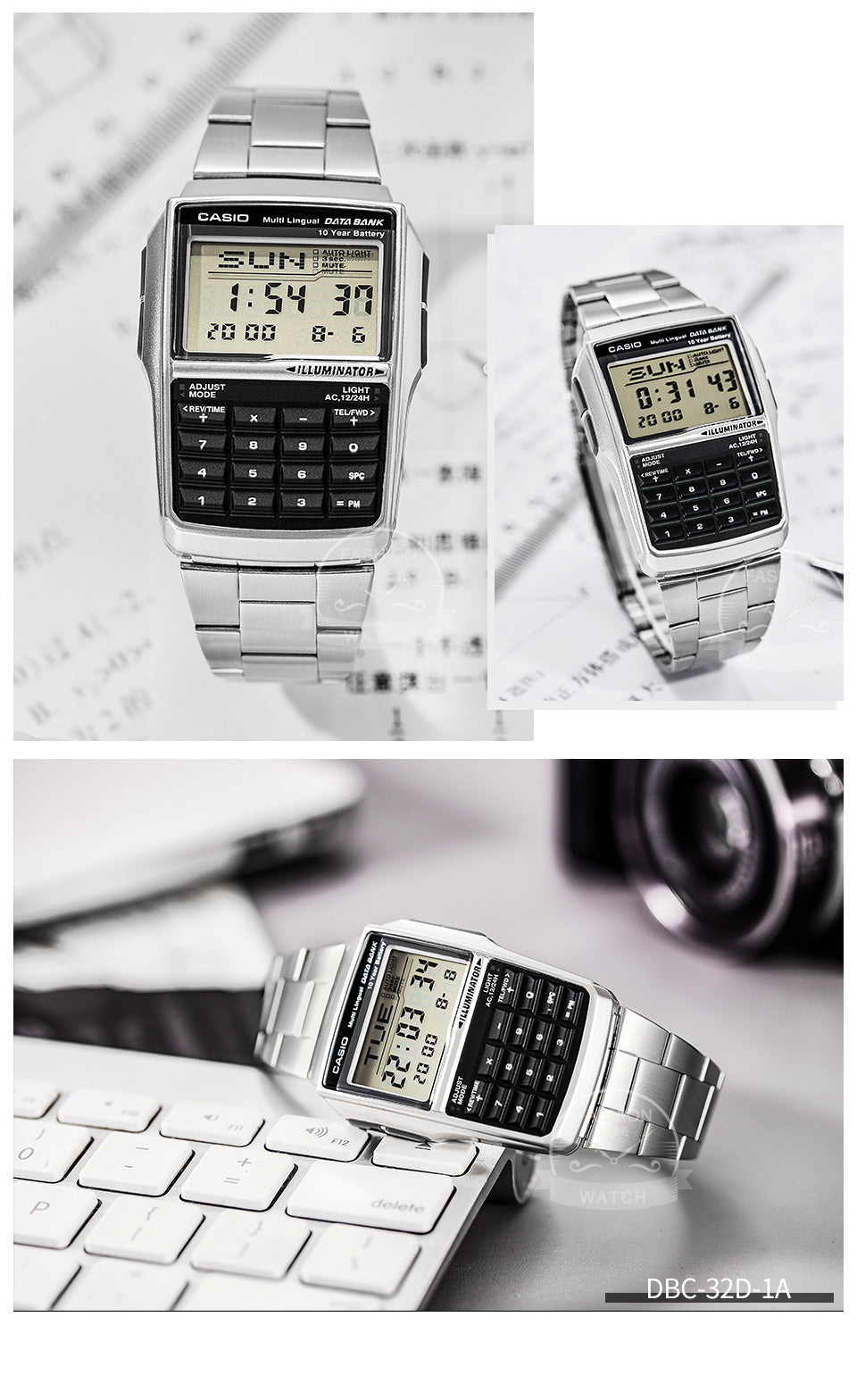Montre Casio DBC-32D-1AES "DATA BANK"